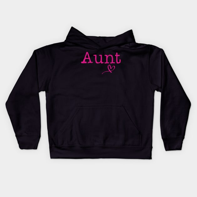 Auntie heart love aunt gift Kids Hoodie by Oska Like